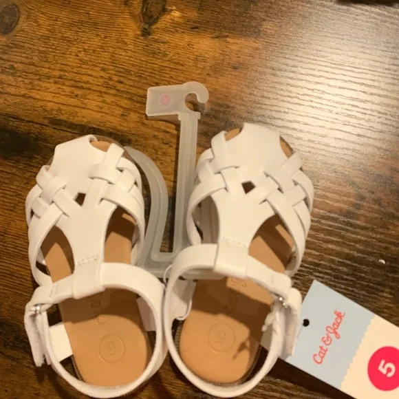 Buy 1 get one 50% off kids shoes Mix&Match 
Cat & Jack White Kids Sandals - Picture 3 of 7